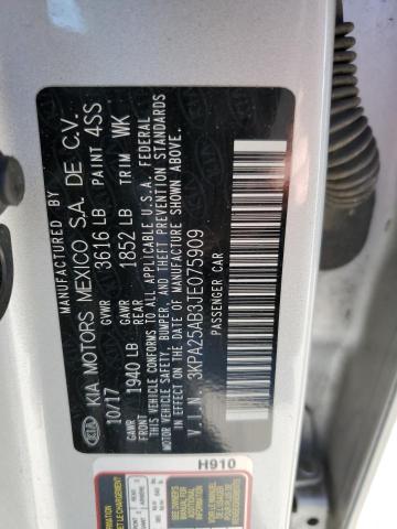 Photo 10 from auction – 2018 KIA RIO LX with VIN 3KPA25AB3JE075909