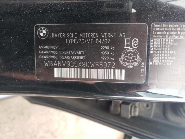 Photo 10 from auction – 2008 BMW 535 XI with VIN WBANV935X8CW55972