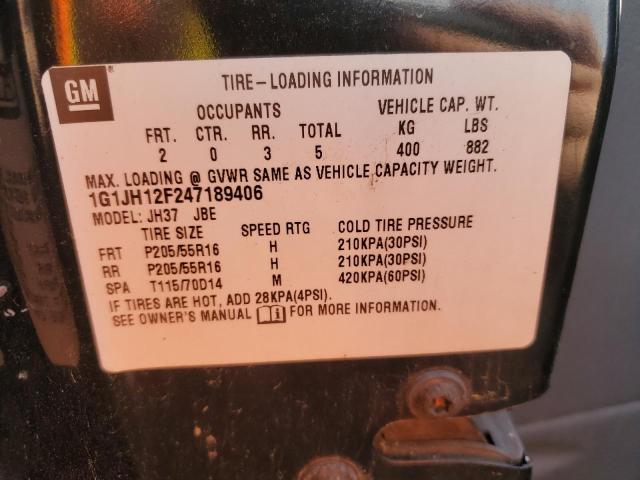 Photo 10 from auction – 2002 CHEVROLET CAVALIER with VIN 1G1JH12F247189406