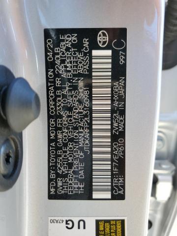 Photo 10 from auction – 2020 TOYOTA PRIUS PRIM with VIN JTDKARFP2L3160981
