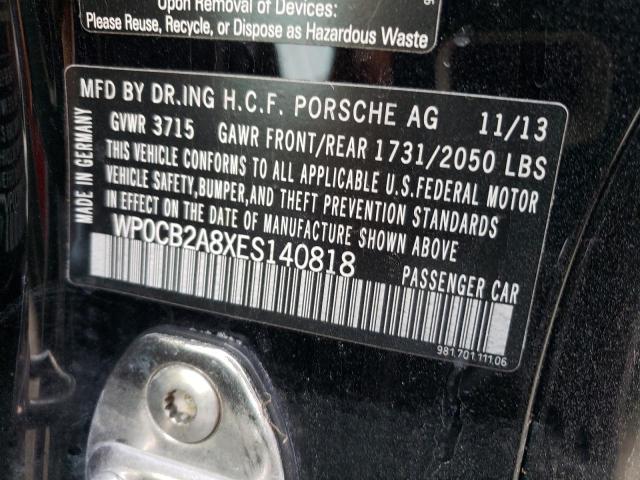 Photo 10 from auction – 2014 PORSCHE BOXSTER S with VIN WP0CB2A8XES140818
