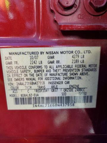 Photo 10 from auction – 2008 NISSAN ALTIMA 2.5 with VIN 1N4AL21E68N437958