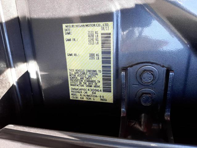 Photo 10 from auction – 2014 NISSAN MAXIMA S with VIN 1N4AA5APXEC430964