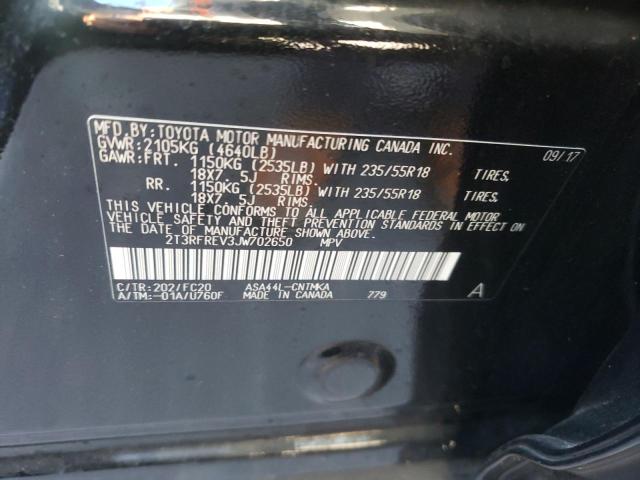 Photo 10 from auction – 2018 TOYOTA RAV4 ADVEN with VIN 2T3RFREV3JW702650