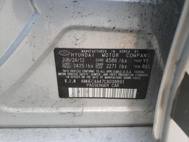 Photo 10 from auction – 2012 HYUNDAI SONATA HYB with VIN KMHEC4A47CA038891