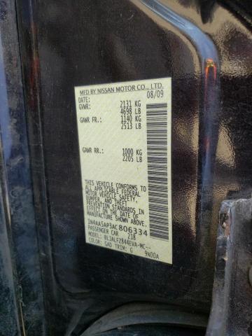 Photo 10 from auction – 2010 NISSAN MAXIMA S with VIN 1N4AA5AP3AC806334
