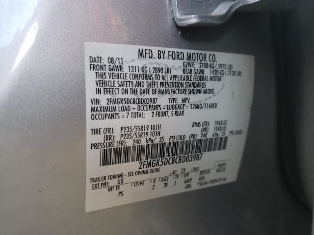 Photo 10 from auction – 2012 FORD FLEX LIMIT with VIN 2FMGK5DC8CBD03987