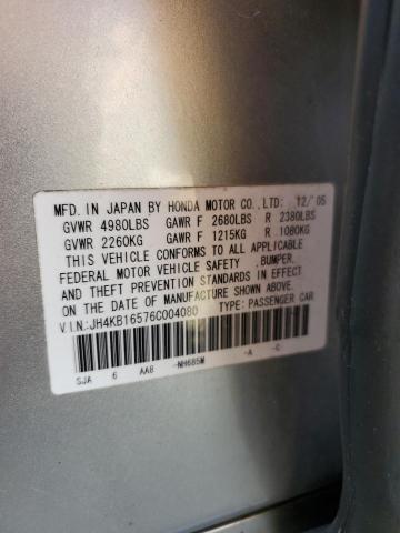Photo 10 from auction – 2006 ACURA RL with VIN JH4KB16576C004080