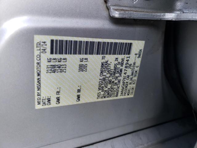 Photo 10 from auction – 2014 NISSAN MAXIMA with VIN 1N4AA5AP7EC478941