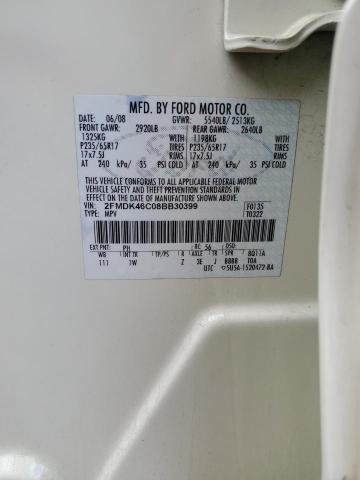 Photo 10 from auction – 2008 FORD EDGE SE with VIN 2FMDK46C08BB30399