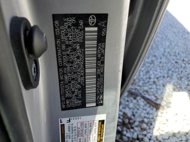 Photo 10 from auction – 2009 TOYOTA COROLLA BA with VIN JTDBL40E099032572