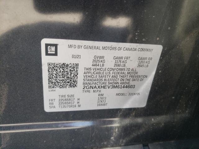 Photo 10 from auction – 2021 CHEVROLET EQUINOX LS with VIN 2GNAXHEV3M6144603