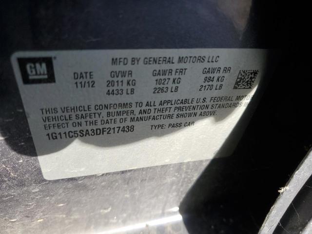 Photo 10 from auction – 2013 CHEVROLET MALIBU 1LT with VIN 1G11C5SA3DF217438