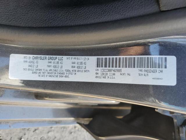 Photo 10 from auction – 2015 CHRYSLER 200 S with VIN 1C3CCCBB6FN629685