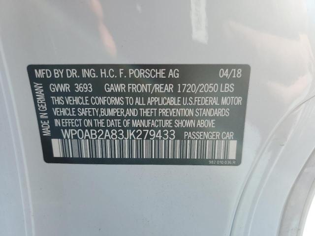 Photo 10 from auction – 2018 PORSCHE CAYMAN S with VIN WP0AB2A83JK279433