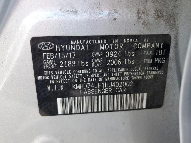 Photo 10 from auction – 2017 HYUNDAI ELANTRA SE with VIN KMHD74LF1HU402002