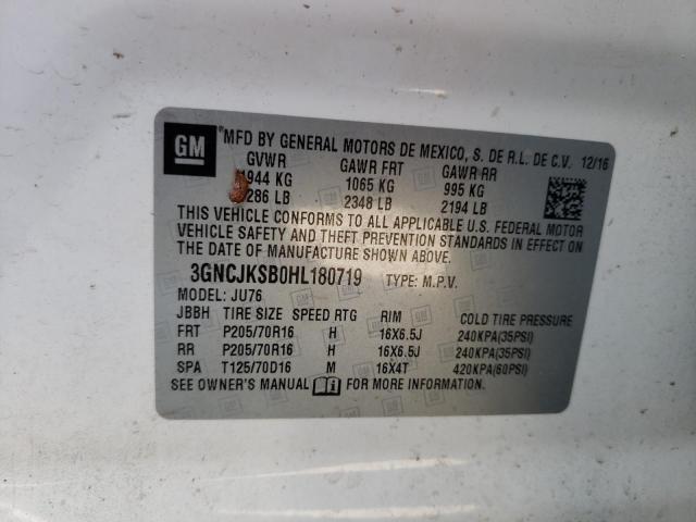 Photo 10 from auction – 2017 CHEVROLET TRAX LS with VIN 3GNCJKSB0HL180719