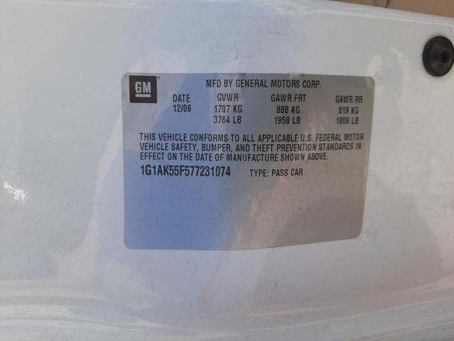 Photo 10 from auction – 2007 CHEVROLET COBALT LS with VIN 1G1AK55F577231074