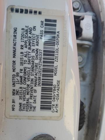 Photo 10 from auction – 2000 TOYOTA COROLLA VE with VIN 1NXBR12E2YZ346337
