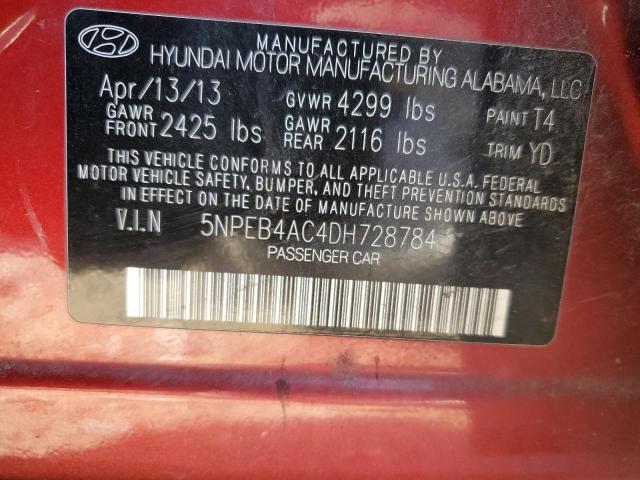Photo 10 from auction – 2013 HYUNDAI SONATA GLS with VIN 5NPEB4AC4DH728784
