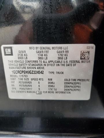 Photo 10 from auction – 2016 CHEVROLET SILVERADO with VIN 1GCRCPEH9GZ224542