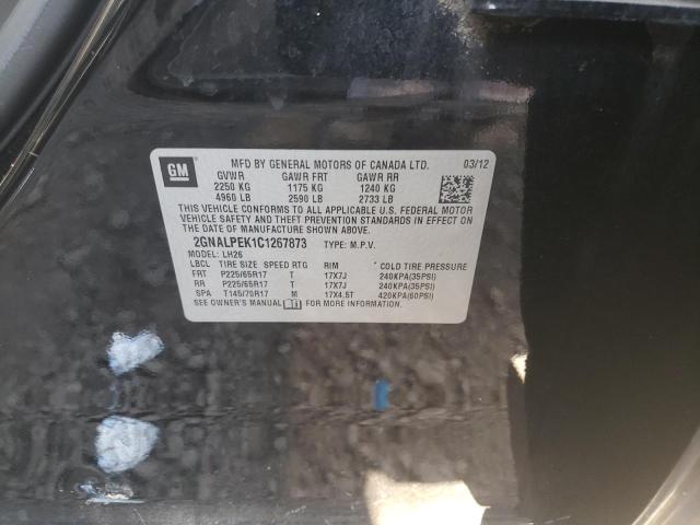 Photo 10 from auction – 2012 CHEVROLET EQUINOX LT with VIN 2GNALPEK1C1267873