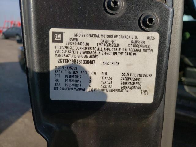 Photo 10 from auction – 2005 GMC NEW SIERRA with VIN 2GTEK19B451330407
