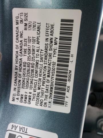 Photo 10 from auction – 2015 HONDA CR-V EXL with VIN 2HKRM3H77FH550192