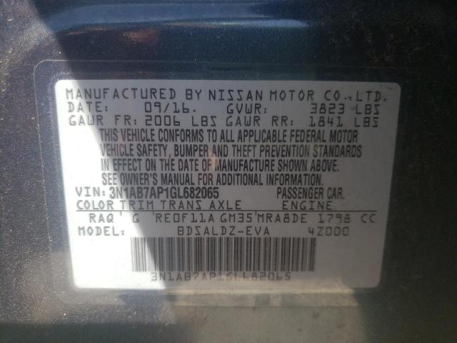 صورة رقم 10 من المزاد - 2016 NISSAN SENTRA S مع VIN 3N1AB7AP1GL682065