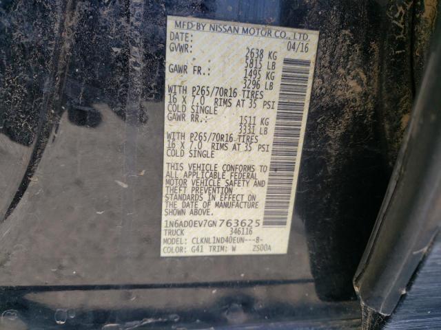 Photo 10 from auction – 2016 NISSAN FRONTIER S with VIN 1N6AD0EV7GN763625