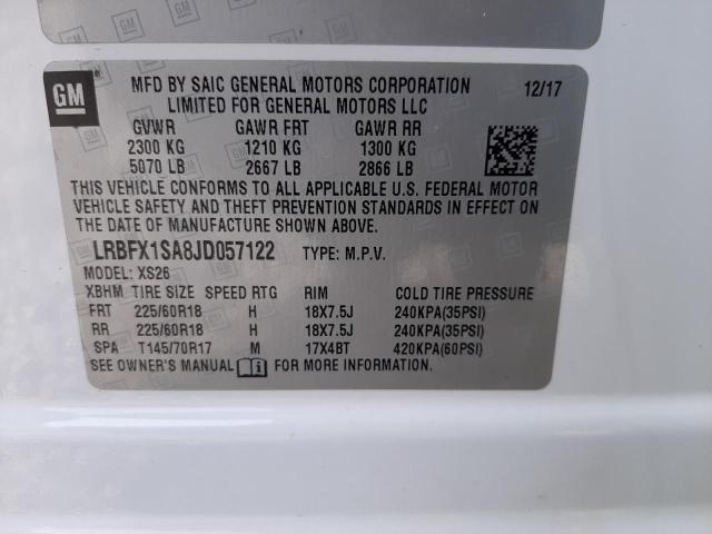 Photo 10 from auction – 2018 BUICK ENVISION E with VIN LRBFX1SA8JD057122