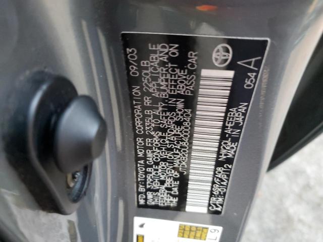 Photo 10 from auction – 2004 TOYOTA PRIUS with VIN JTDKB20U840008404