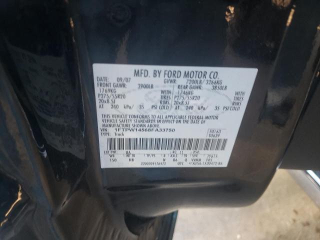 Photo 10 from auction – 2008 FORD F150 SUPER with VIN 1FTPW14568FA33750