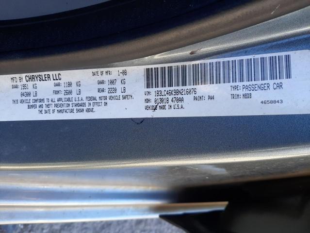 Photo 10 from auction – 2008 DODGE AVENGER SE with VIN 1B3LC46K98N216076