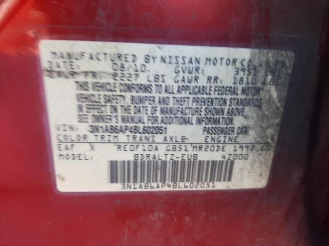 Photo 10 from auction – 2011 NISSAN SENTRA 2.0 with VIN 3N1AB6AP4BL602051