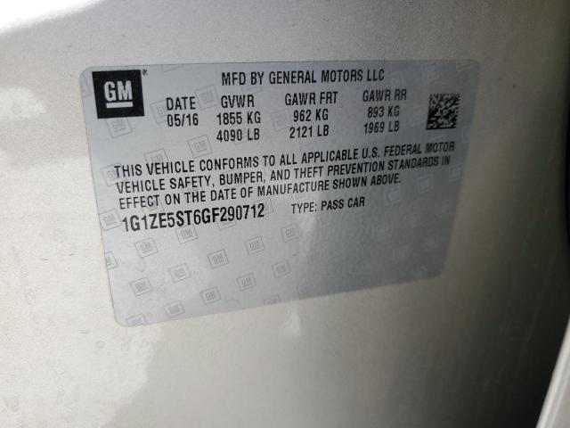Photo 10 from auction – 2016 CHEVROLET MALIBU LT with VIN 1G1ZE5ST6GF290712