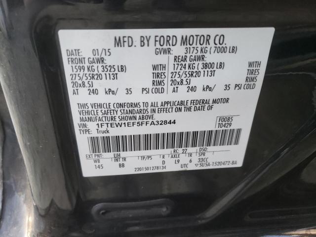 Photo 10 from auction – 2015 FORD F150 SUPER with VIN 1FTEW1EF5FFA32844