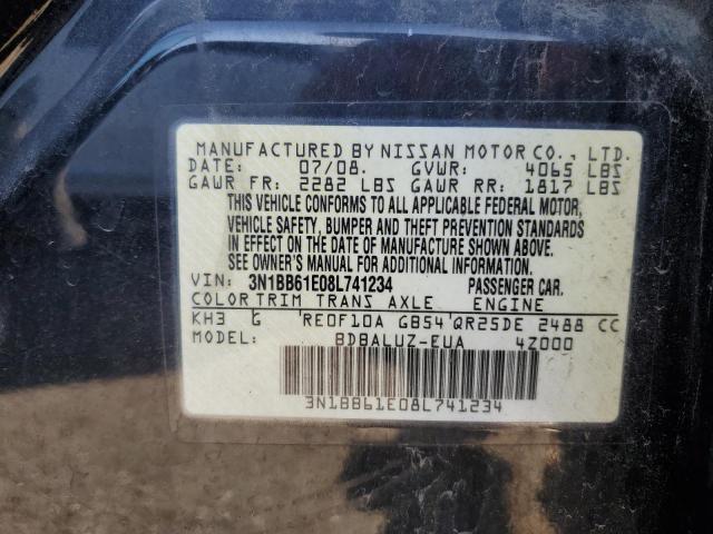 Photo 10 from auction – 2008 NISSAN SENTRA SE- with VIN 3N1BB61E08L741234