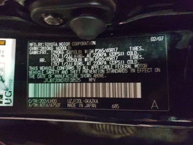 Photo 10 from auction – 2007 LEXUS GX 470 with VIN JTJBT20X070138525