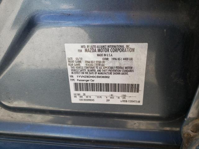 Photo 10 from auction – 2012 MAZDA 6 I with VIN 1YVHZ8DH0C5M36582