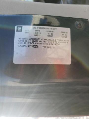 Photo 10 from auction – 2007 CHEVROLET COBALT LS with VIN 1G1AK15FX77380976