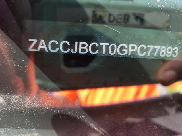 Photo 10 from auction – 2016 JEEP RENEGADE T with VIN ZACCJBCT0GPC77893