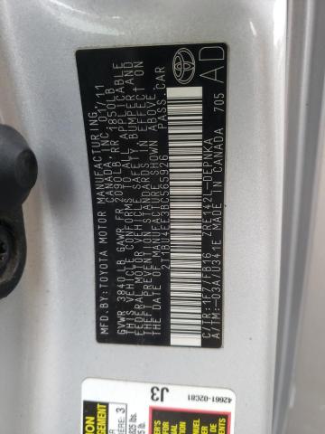 Photo 10 from auction – 2011 TOYOTA COROLLA BA with VIN 2T1BU4EE3BC565926