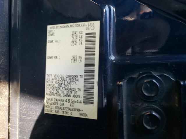 Photo 10 from auction – 2010 NISSAN ALTIMA BAS with VIN 1N4AL2AP4AN485644