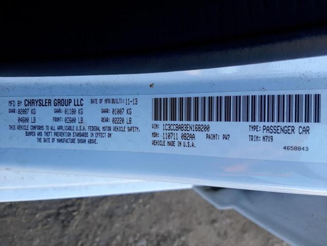 Photo 10 from auction – 2014 CHRYSLER 200 LX with VIN 1C3CCBAB3EN168200