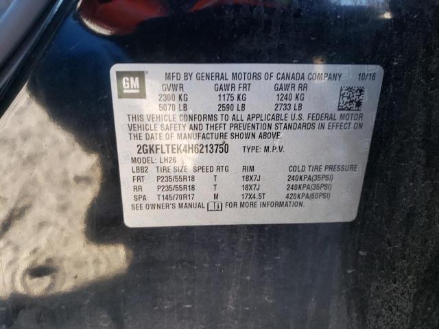 Photo 10 from auction – 2017 GMC TERRAIN SL with VIN 2GKFLTEK4H6213750