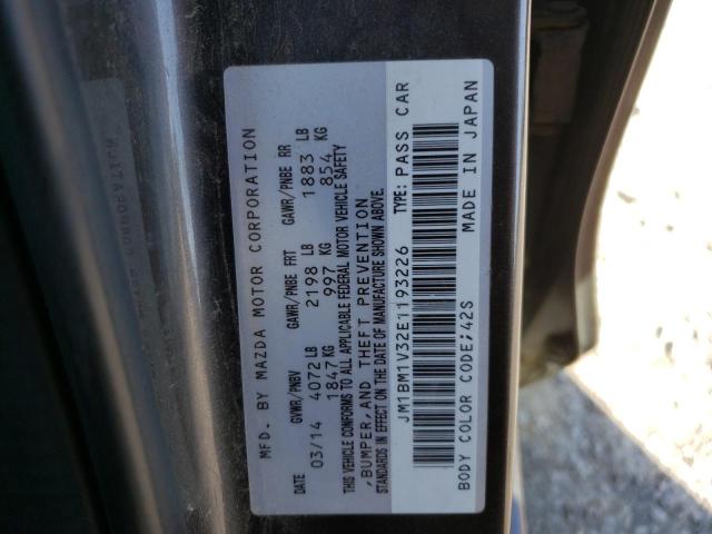 Photo 10 from auction – 2014 MAZDA 3 TOURING with VIN JM1BM1V32E1193226