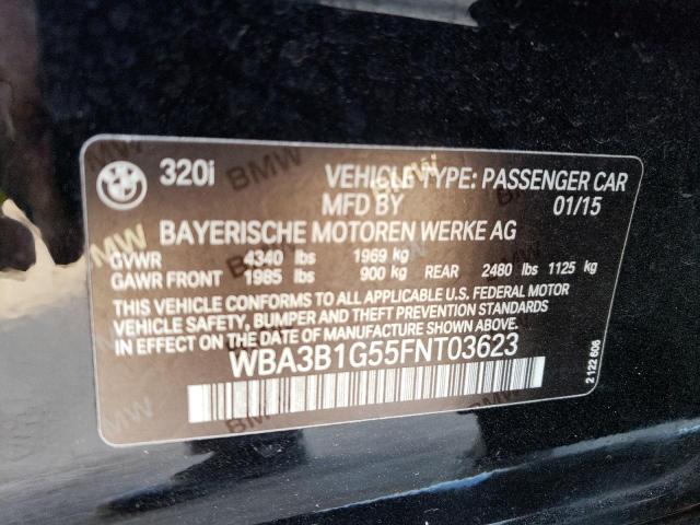 Photo 10 from auction – 2015 BMW 320 I with VIN WBA3B1G55FNT03623