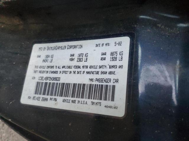 Photo 10 from auction – 2002 CHRYSLER SEBRING LX with VIN 1C3EL45R72N309633