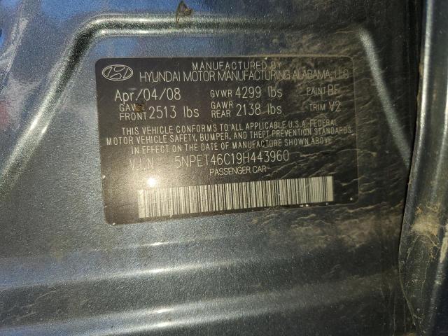 Photo 10 from auction – 2009 HYUNDAI SONATA GLS with VIN 5NPET46C19H443960